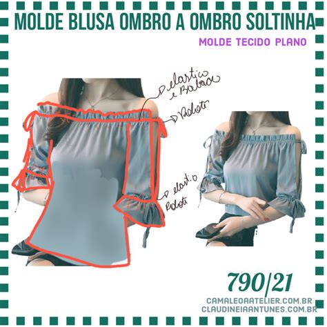 Molde Blusa Ombro A Ombro 790 21 CAMALEOA ATELIER DE COSTURA