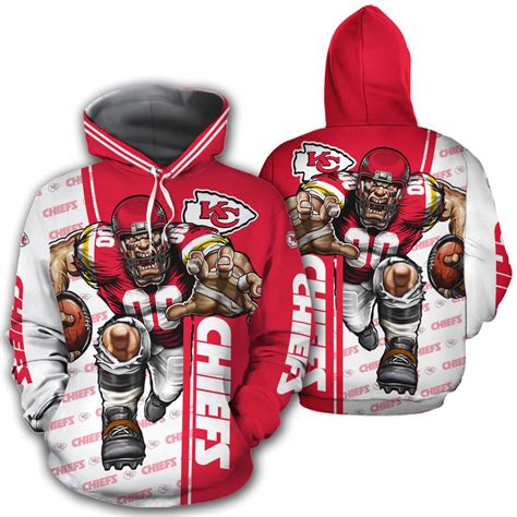 20% OFF Kansas City Chiefs Hoodies Mens Mascot 3D Ultra Cool – 4 Fan Shop