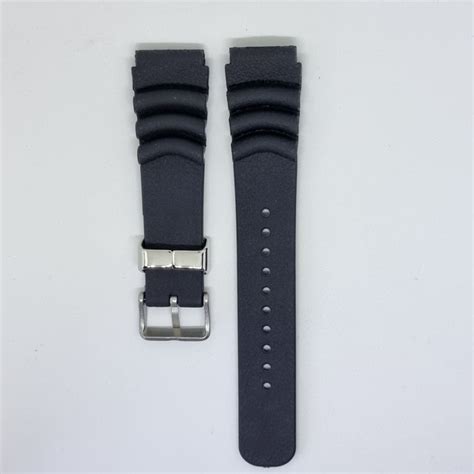 Black SEIKO Diver 22mm Silicone Watch Strap - The Urban Gentleman ...