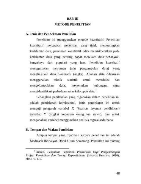 PDF BAB III METODE PENELITIAN A Jenis Dan Pendekatan