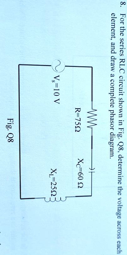 SOLVED For The Series RLC Circuit Shown In The Figure Above Determine