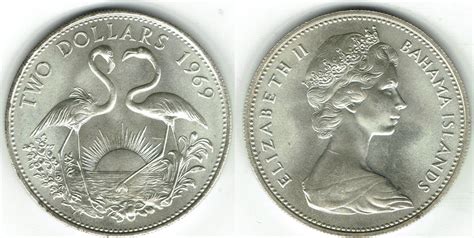 Bahamas Silberm Nze Dollars Flamingos Siehe Scan Vorz Glich