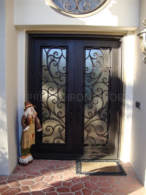 Brushed Steel Modern Single Entry Gate Precise Iron Doors