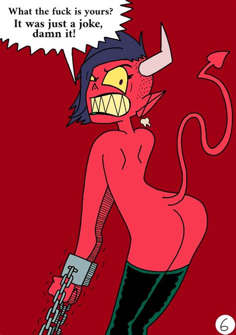 Rule 34 Angry Annoyed Big Butt Chained Chains Chilli Headtalker Demon Girl Demon Horns