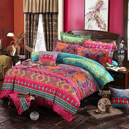 Moroccan Bohemian Duvet Cover Set King Size Ethnic Exotic Style Mandala