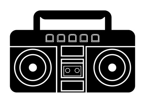 Boombox Icon Vector Illustration Of Boombox In Glyph Style Solated On