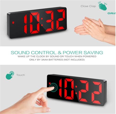 LED Clock GH0712L White Black Furniture Home Living Home Decor