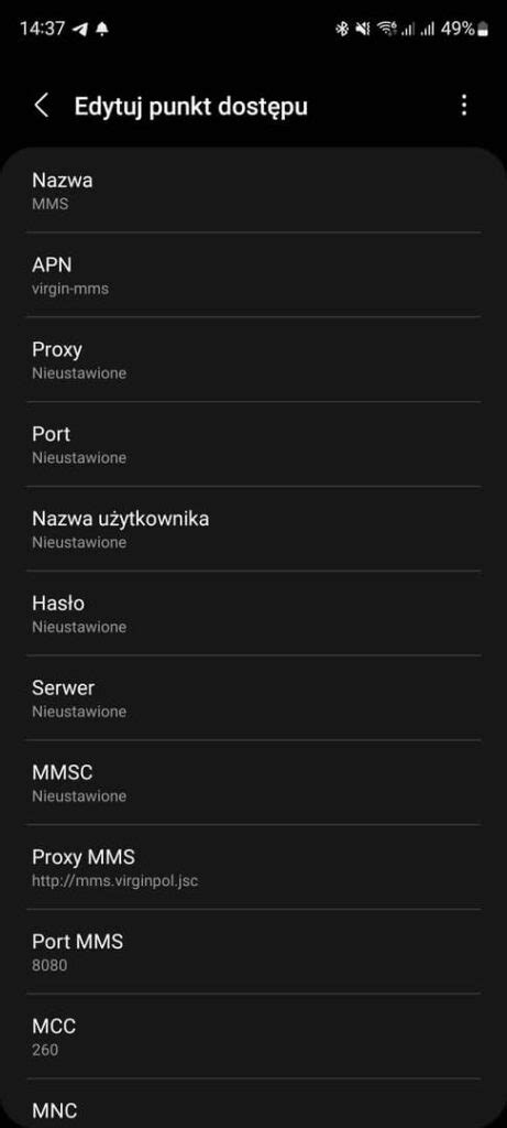 Virgin Mobile konfiguracja MMS Jak ustawić w telefonie