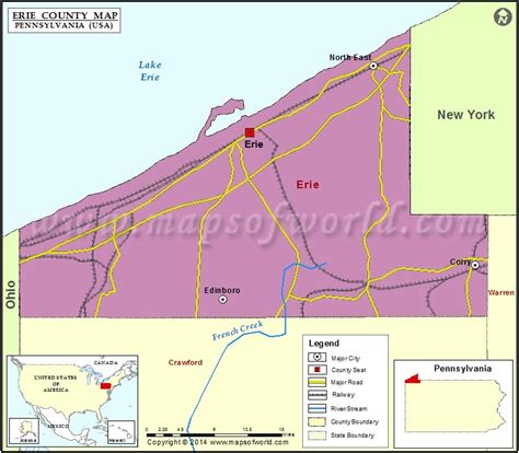 Erie County Map Pennsylvania