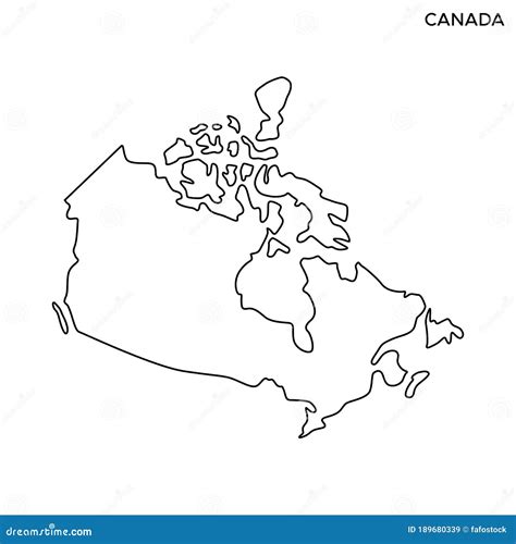 Vector Map Canada Stock Vector 6646890350 Aria Art