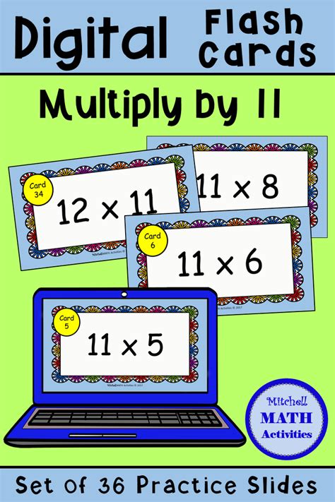 A Set Of Digital Flash Cards That Offer Practice With Basic Multiply