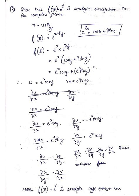 Solution Analytic Functions And Cauchy Riemann Equations Laplace