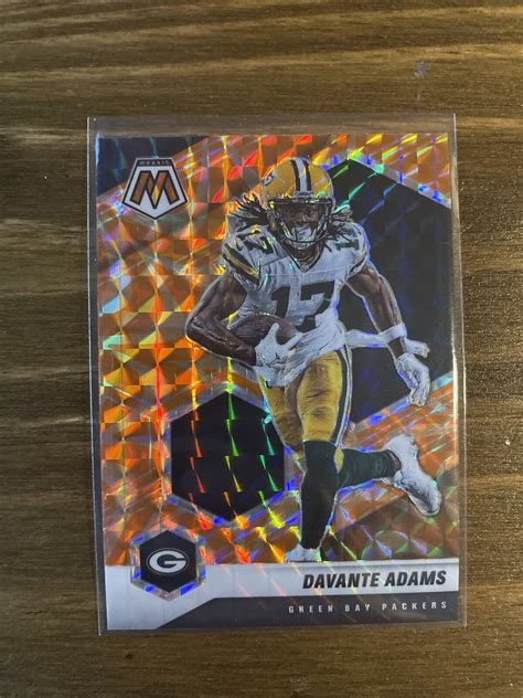 DAVANTE ADAMS ORANGE REACTIVE PRIZM 2021 PANINI MOSAIC CARD NO 82