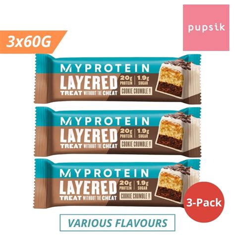 Myprotein Layered Protein Bar 3x60g 3 Flavours Shopee Singapore