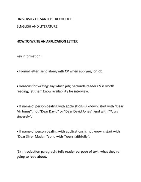 SOLUTION How To Write A Job Application Letter And Sample Letter