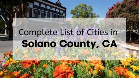 Cities in Solano County CA - 🎯 COMPLETE List of Solano County Cities ...