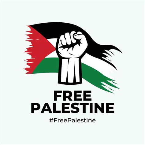 Free Palestine Movement Illustration Vector Isolated In White