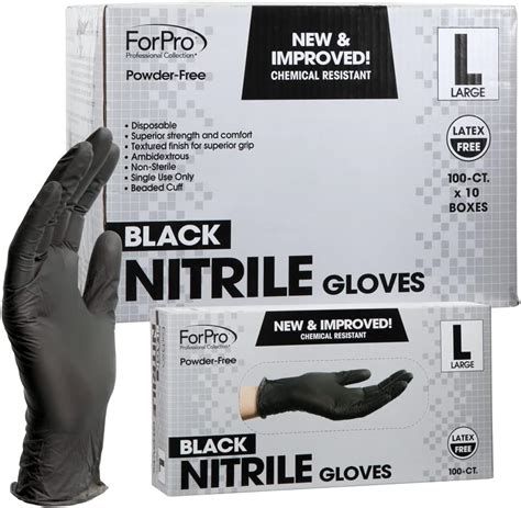 Amazon ForPro Disposable Nitrile Gloves Chemical Resistant