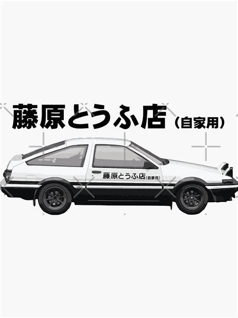 Sticker Initial D Fujiwara Ae86 Tofu Delivery Truck Car Mountain