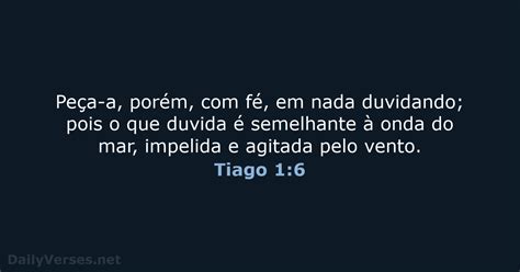 30 de abril de 2021 Versículo da Bíblia do dia ARA Tiago 1 6