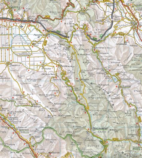 Abruzzo And Molise Tci Road Map