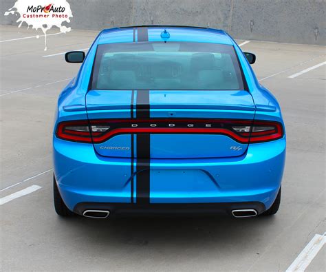 2015 2016 2017 2018 E Rally Dodge Charger Euro Hood Stripes Vinyl Graphics Decals Kit