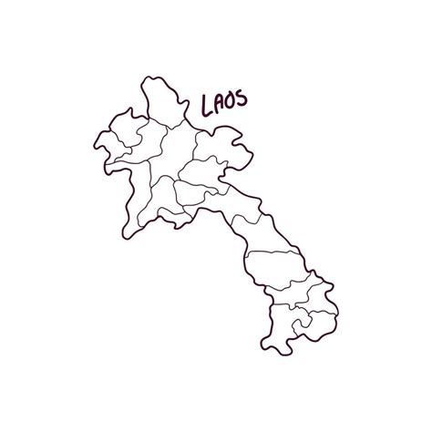 Hand Drawn Doodle Map Of Laos Vector Illustration 26149638 Vector Art