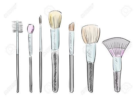 How To Draw A Makeup Brush