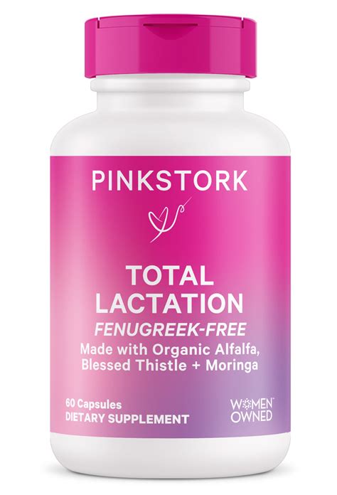 Pink Stork Total Lactation Breastfeeding Support Supplements Without