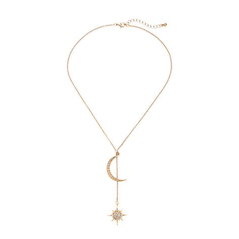 18k Gold Star And Moon Necklace Liv Oliver