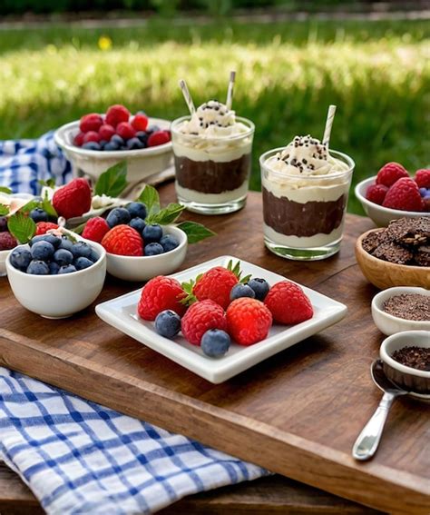 Picnic Perfection A Feast of Healthy Artful Treats | Premium AI ...