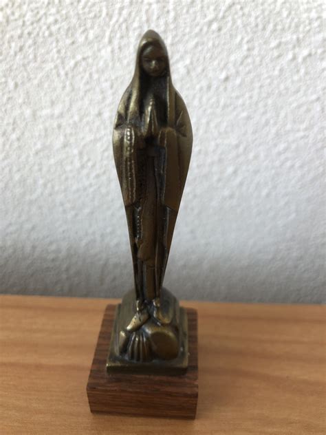 Brons Art Deco Bronzen H Maria Beeldje Bronze Cisele Edition G G