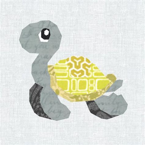 Sea Turtle Paper Piecing Pp Pdf Pattern Foundation Pieced Patterns And Stuff Paper Pieced