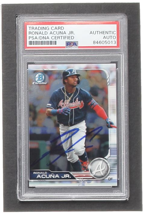 Ronald Acuna Jr Signed Bowman Chrome Psa Acuna Jr