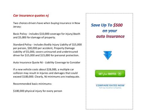 Car Insurance Quotes Nj