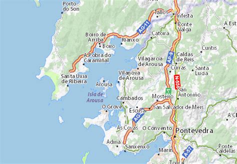 Mapa Michelin Vilanova De Arousa Mapa Vilanova De Arousa Viamichelin