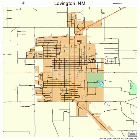 Lovington New Mexico Street Map 3544490