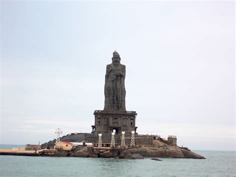 무료 이미지 바다 연안 록 탑 만 경계표 조각 캉 야쿠 마리 케 랄라 thiruvalluvar 동상