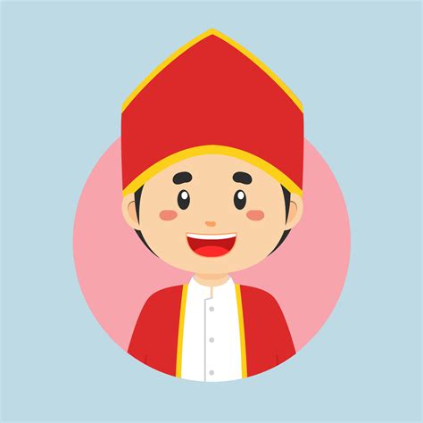 Avatar Of A Maluku Indonesian Character 21770083 Vector Art At Vecteezy