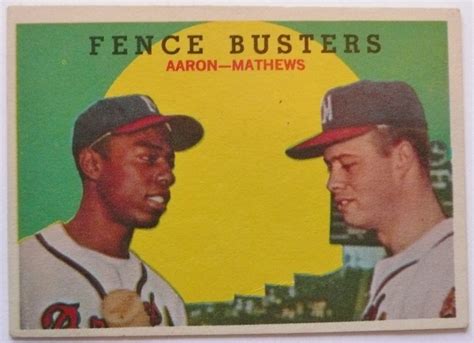 Fence Busters Aaron Mathews Milwaukee Braves Sold Frank