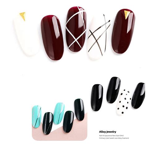 Pcs Set Of Wooden Nail Nail Nail Art Painted Strokes Flower Drawing