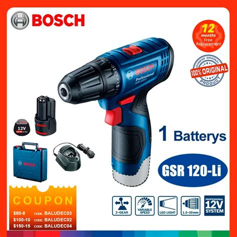 BOSCH Taladro El Ctrico GSR 120 Li Profesional Destornillador Inal