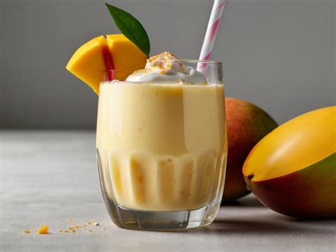 Premium Photo Product Photography Of Mango Milkshake In Glass With