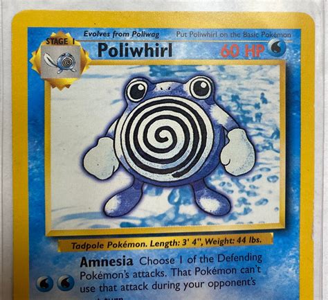 Poliwhirl Pokemon Base Set Authentic Vintage Etsy