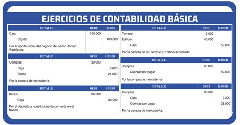 21 Ejercicios de Contabilidad Básica Resueltos GRATIS Contador