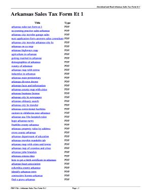Fillable Online Onfleek Arkansas Sales Tax Form Et Arkansas Sales