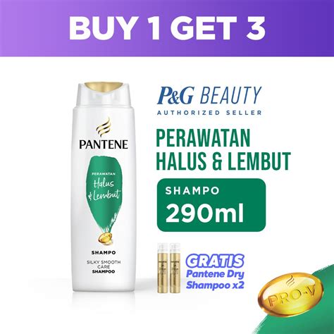 Jual BUY 1 GET 3 Pantene Shampoo Smooth Silky 290 Ml FREE 2x