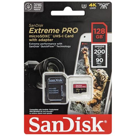 Thẻ Nhớ Microsd 128gb Sandisk Extreme Pro 200 Mbs Bản Mới Nhất 2022