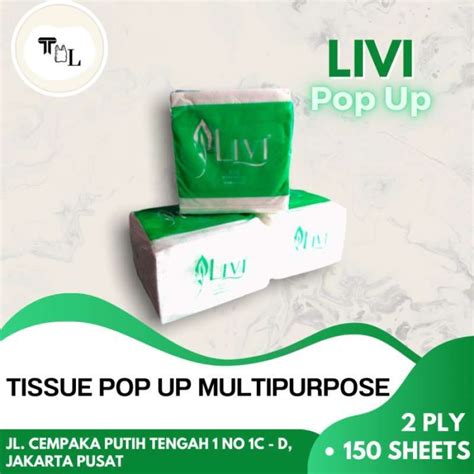 Promo Tissue Pop Up Livi Multi Purpose Ply S Dus Pack