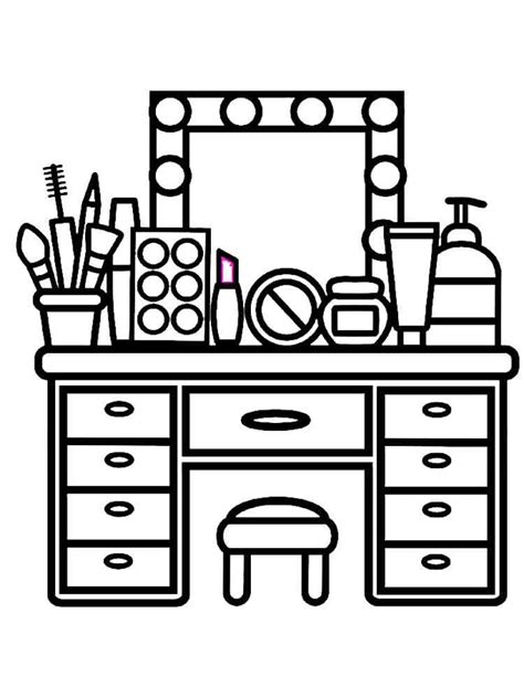 Cosmetics Coloring Pages